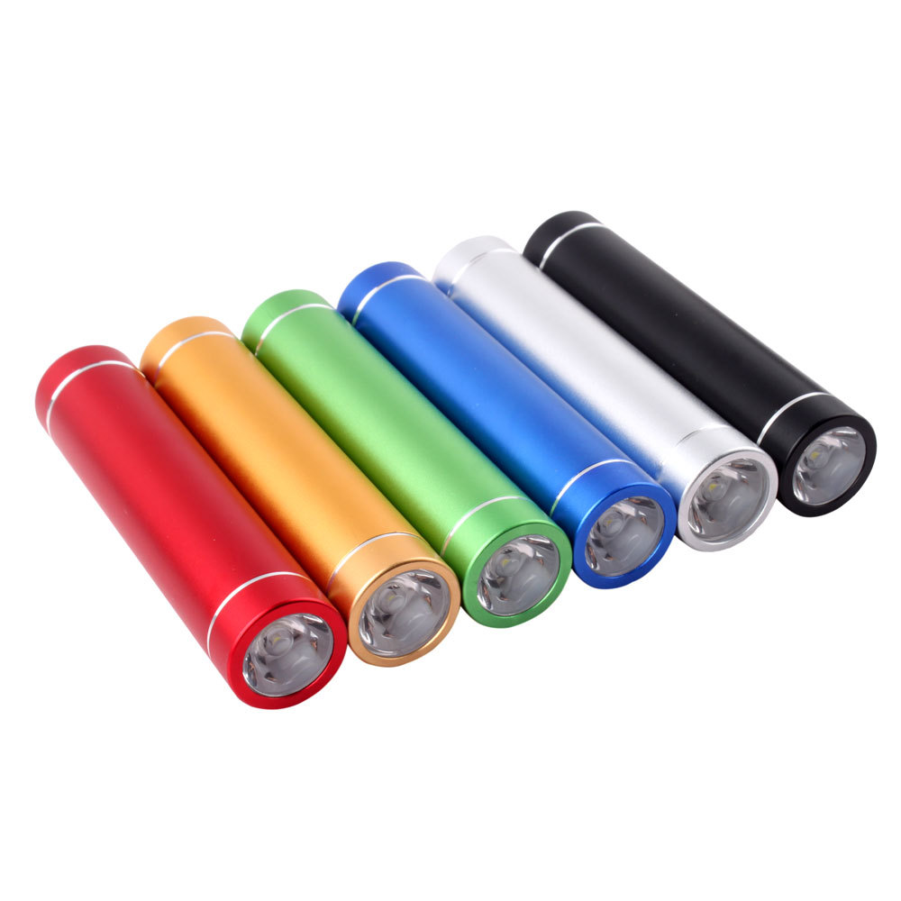 Mini Metal Column Power Bank With LED